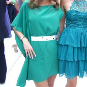 BCBG Turquoise Cocktail Dress Size XXS with belt
